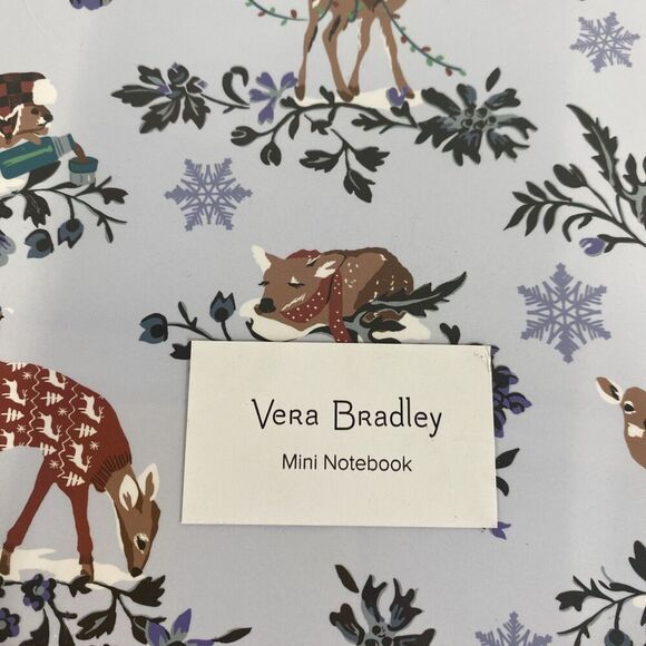 Vera Bradley Mini Notebook Christmas Holiday Deer Gift NWT Blank Journal 6” x 8” - Picture 3 of 5